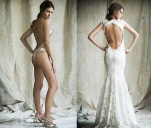 backless wedding dress lingerie